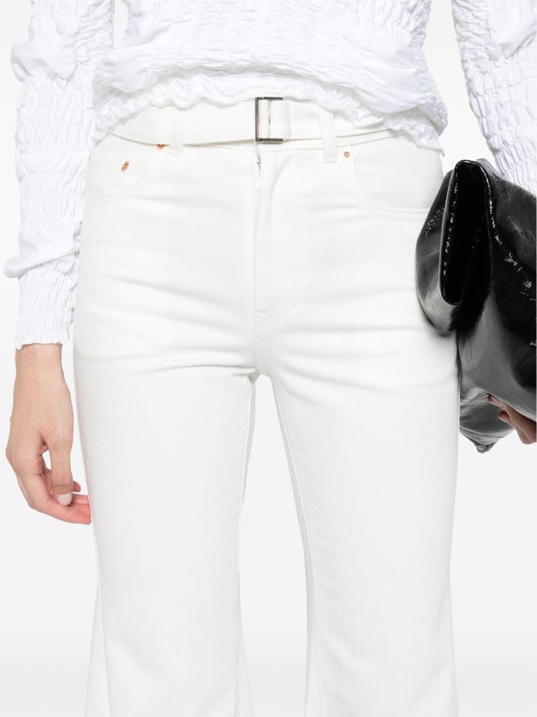 denim flared jeans by Selfnex