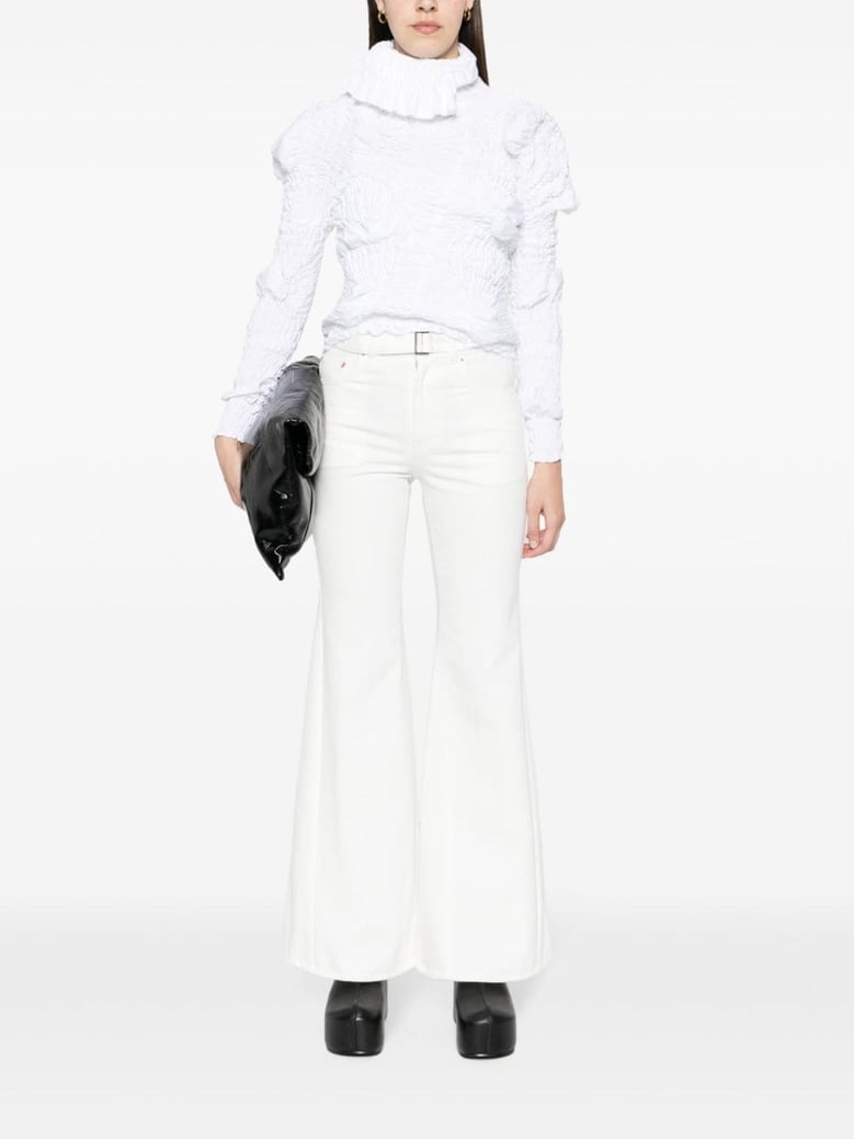 denim flared jeans by Selfnex
