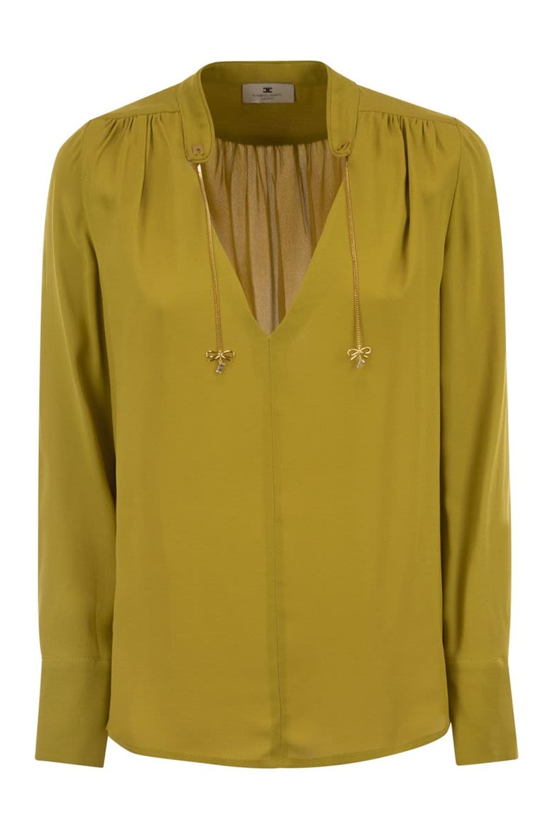 georgette shirt with charms and logo by Selfnex