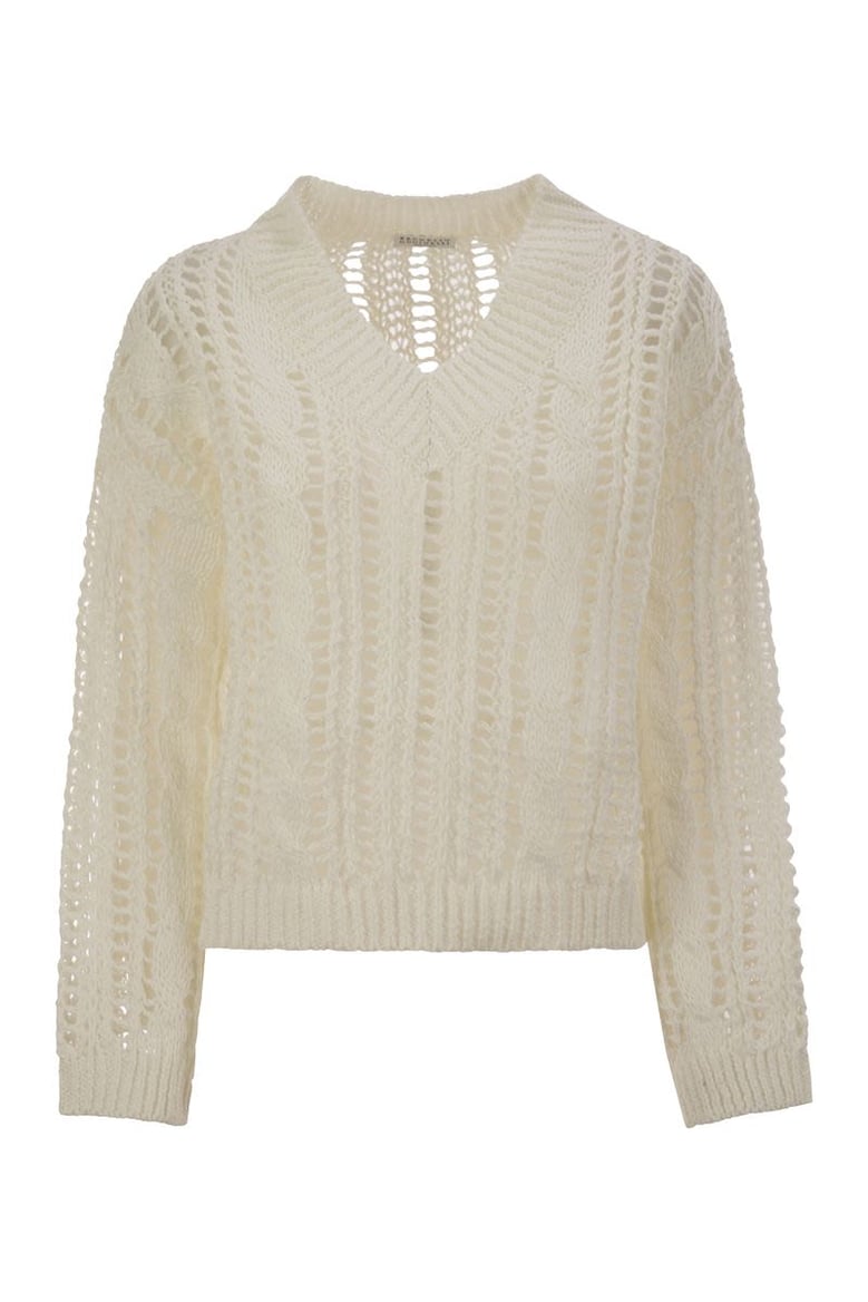 cable & mesh jute and cotton jersey by Selfnex