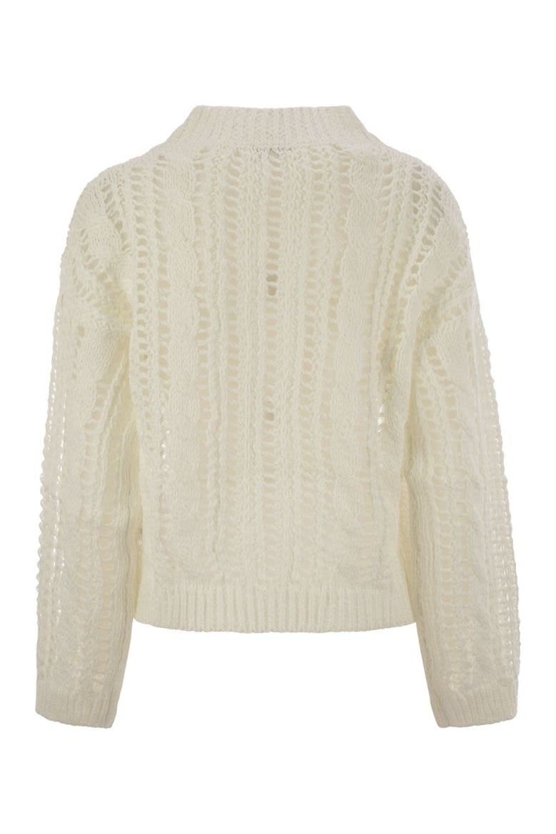 cable & mesh jute and cotton jersey by Selfnex