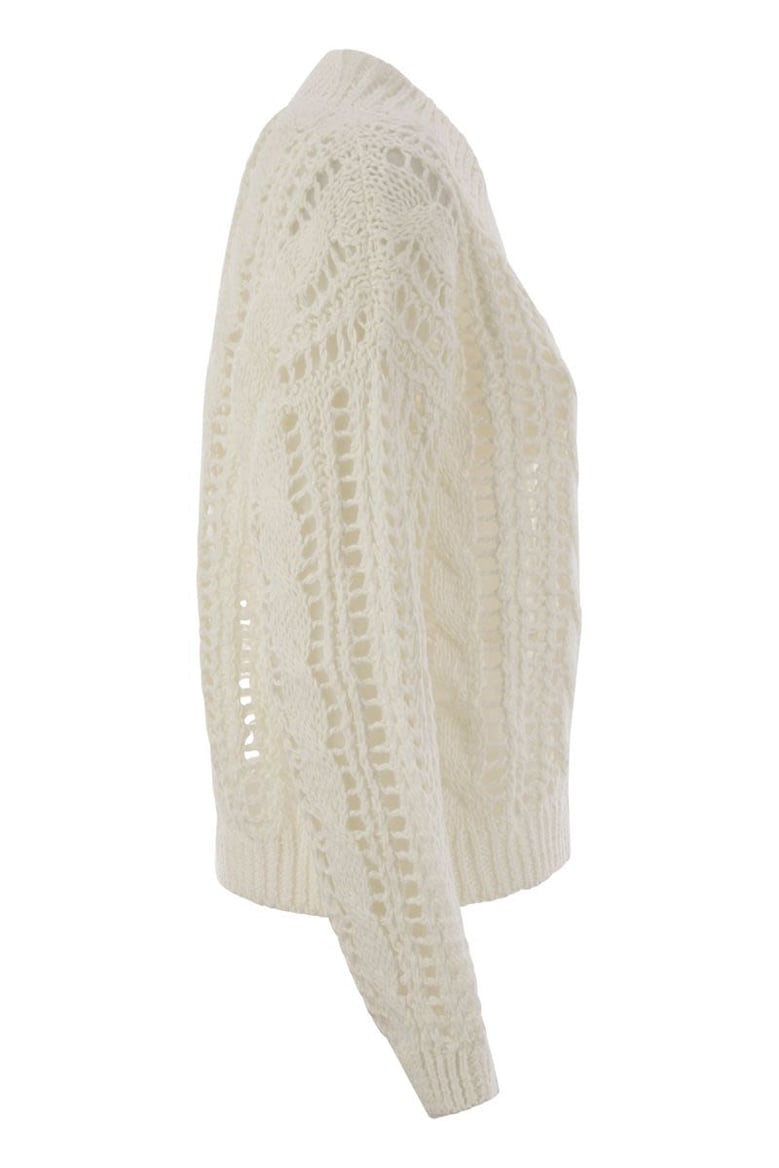 cable & mesh jute and cotton jersey by Selfnex