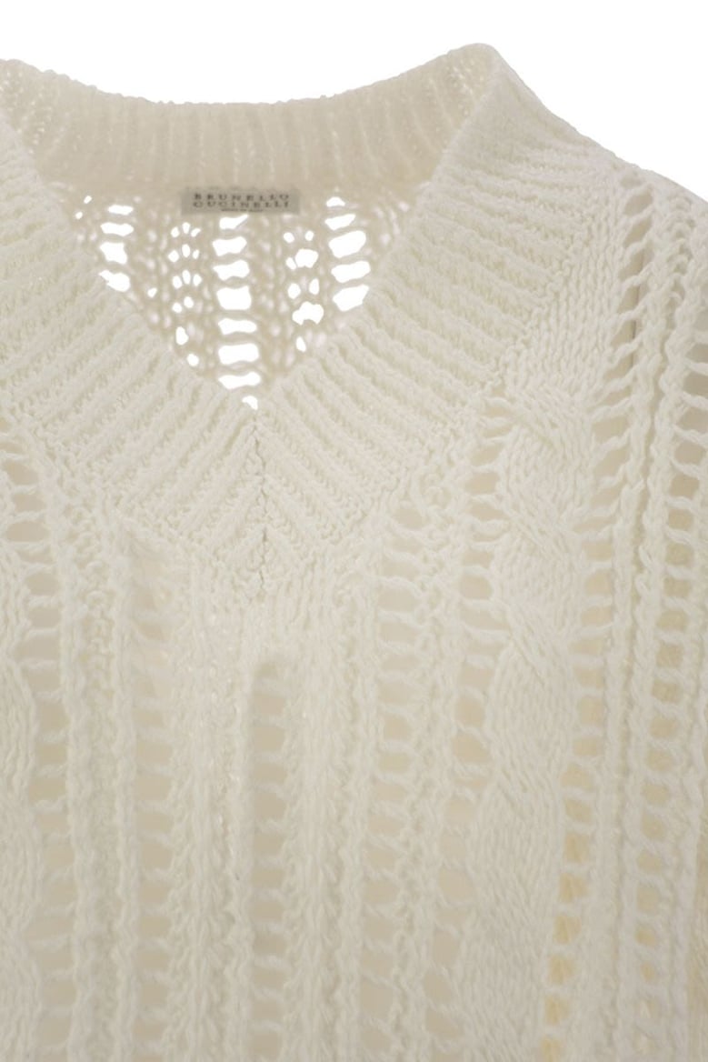 cable & mesh jute and cotton jersey by Selfnex