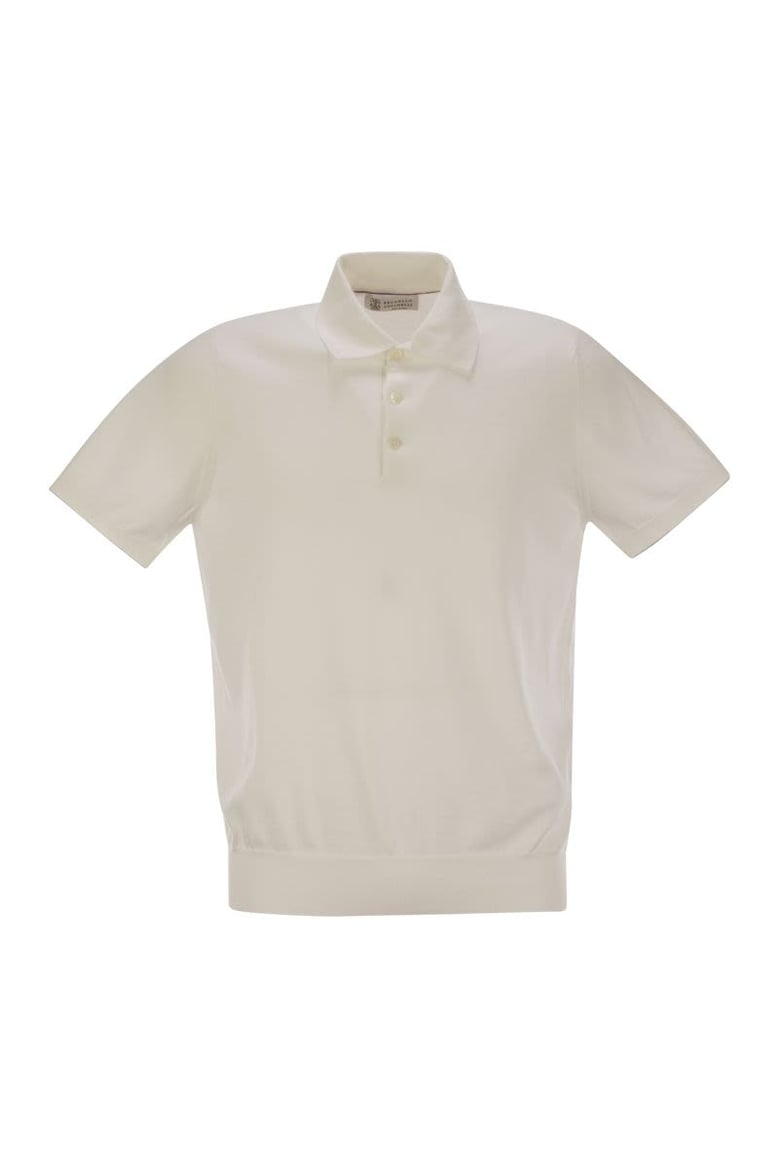 lightweight cotton knit polo shirt by Selfnex