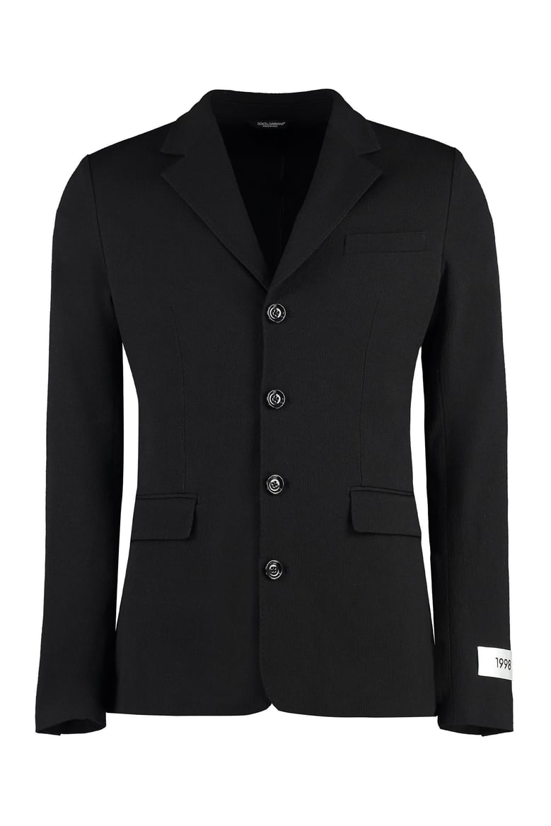 cotton blend single-breast jacket by Selfnex