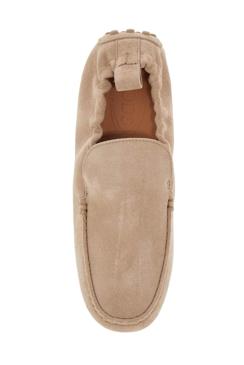 rubber curled suede loafers by Selfnex