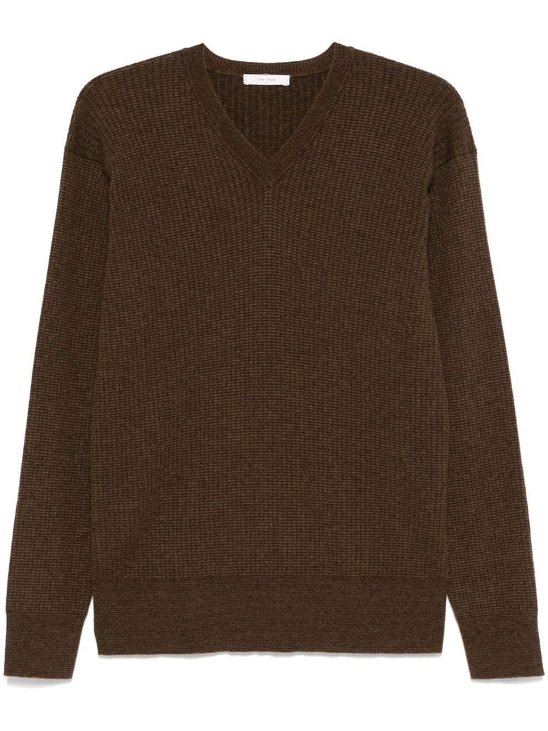 cashmere blend v-necked sweater by Selfnex