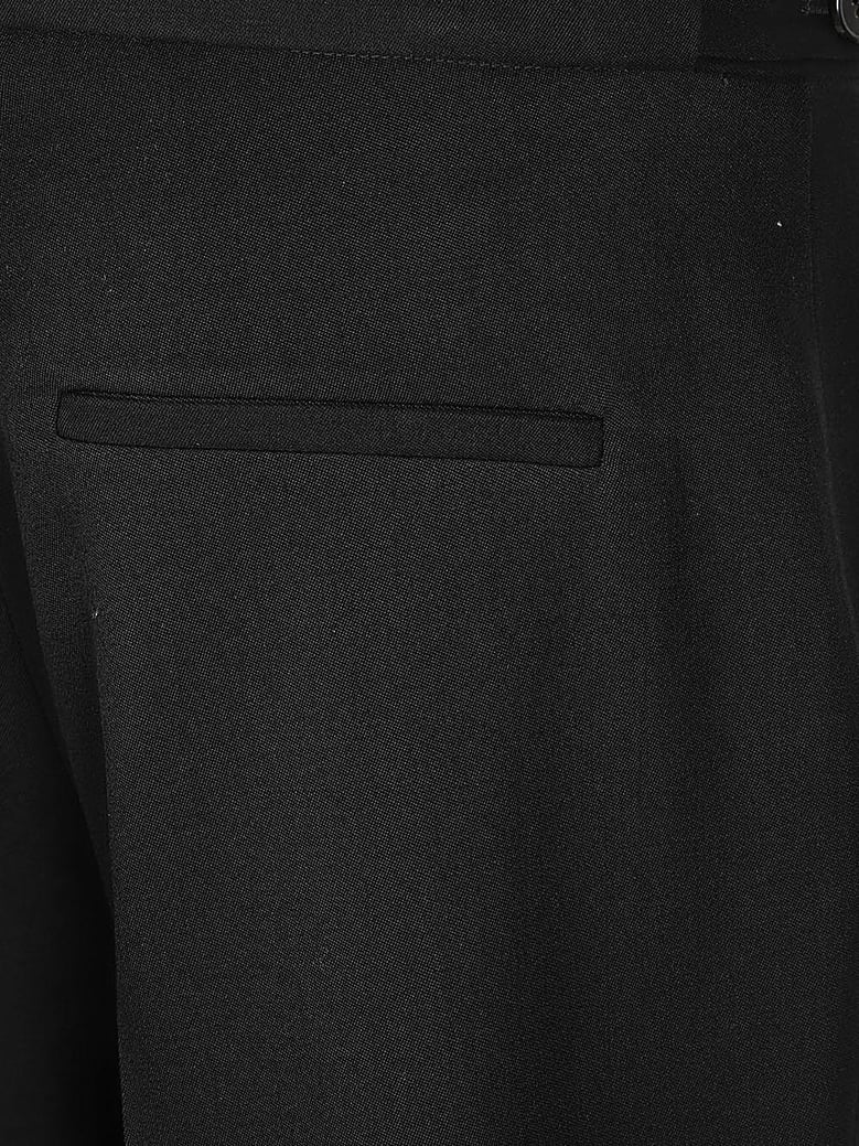 wool straight trousers by Selfnex