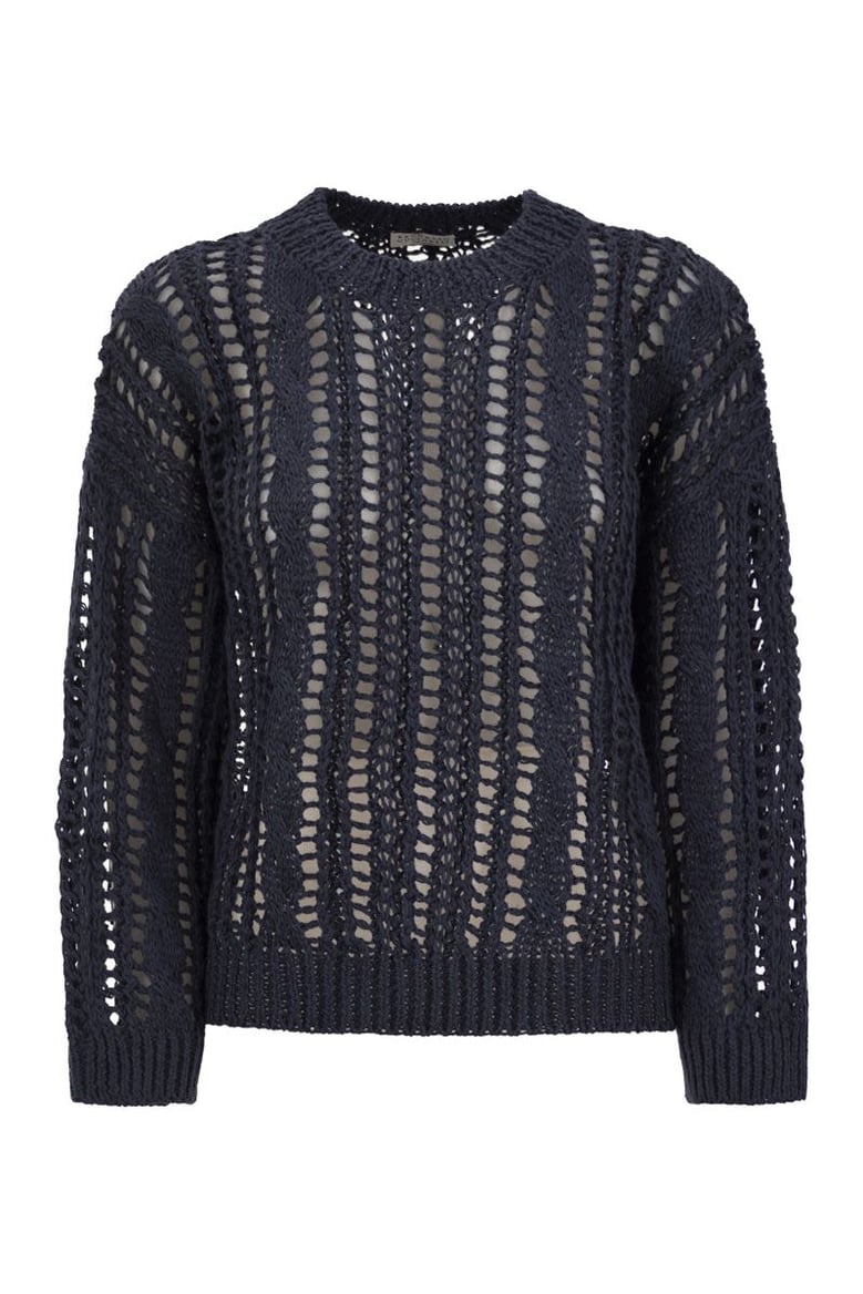 cable & mesh jute and cotton jersey by Selfnex