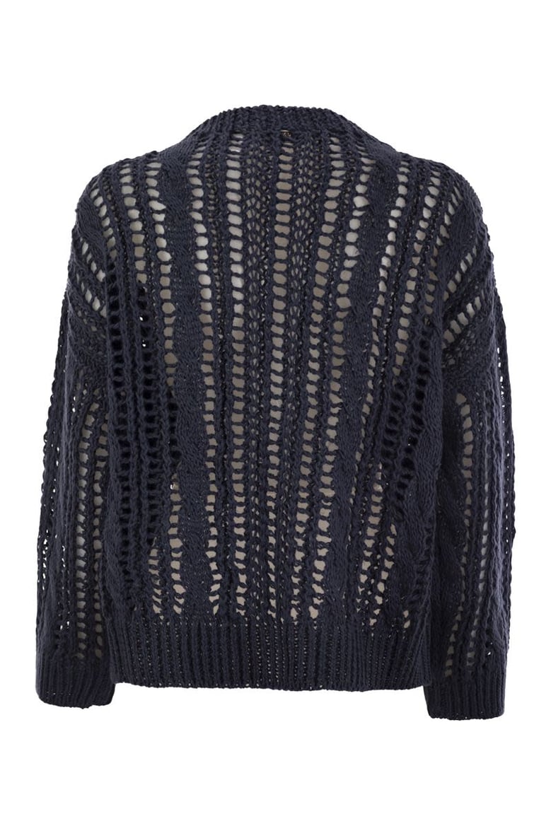 cable & mesh jute and cotton jersey by Selfnex