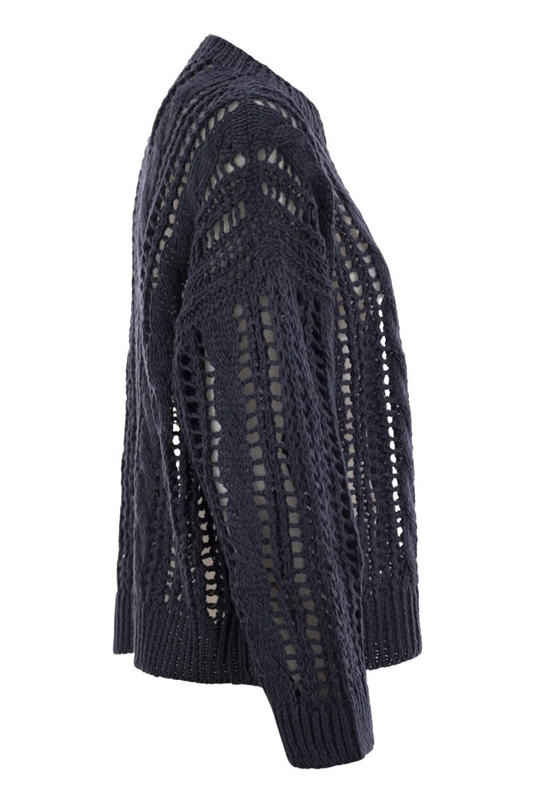 cable & mesh jute and cotton jersey by Selfnex