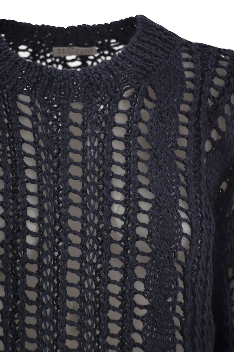 cable & mesh jute and cotton jersey by Selfnex