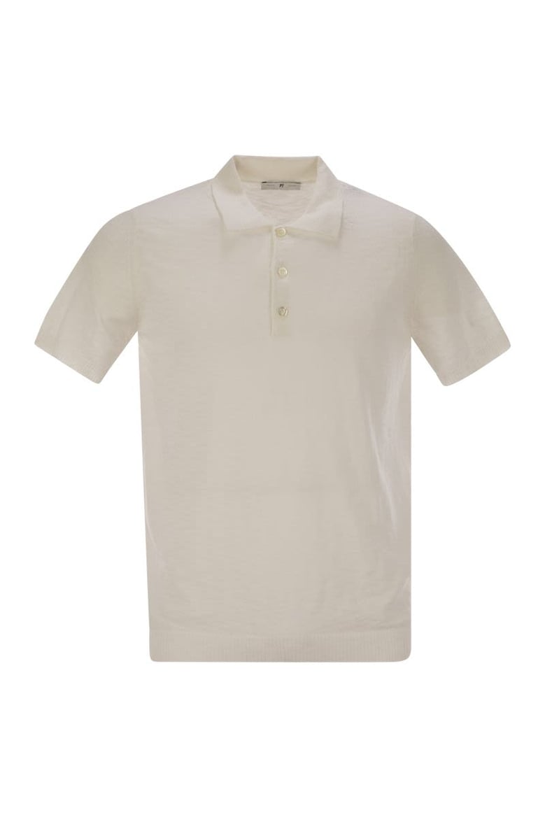 cotton polo shirt with short sleeves by Selfnex