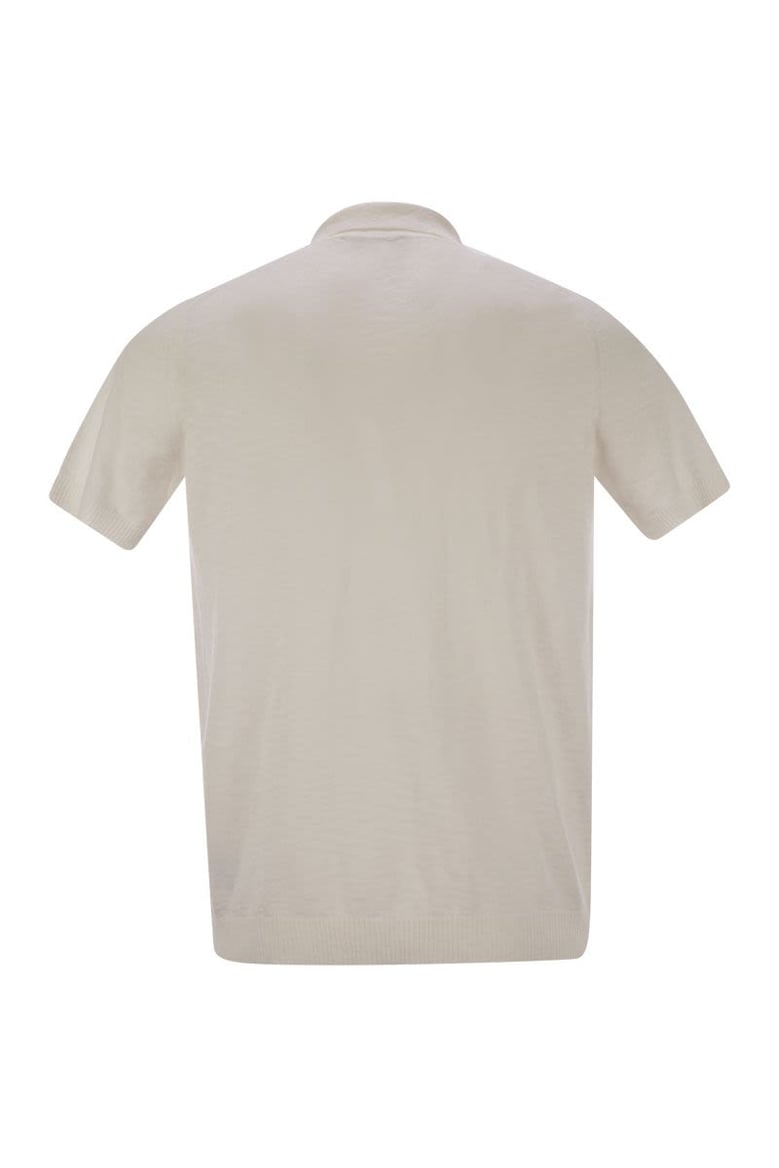 cotton polo shirt with short sleeves by Selfnex