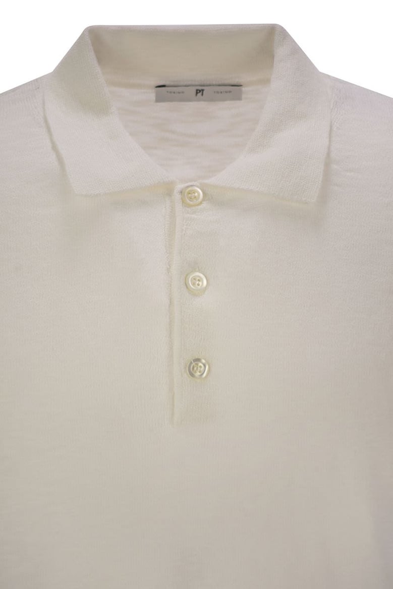 cotton polo shirt with short sleeves by Selfnex