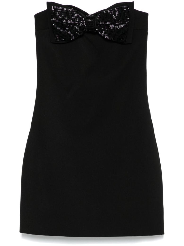 bow detail mini dress by Selfnex