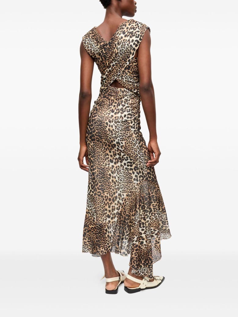 leopard print midi dress by Selfnex