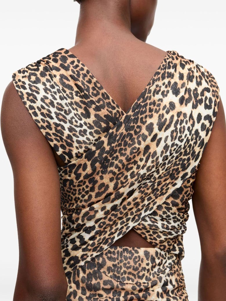 leopard print midi dress by Selfnex