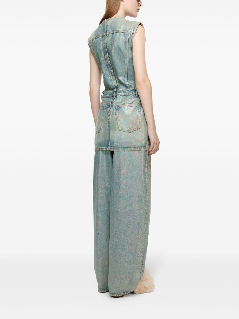 coated denim dress by Selfnex