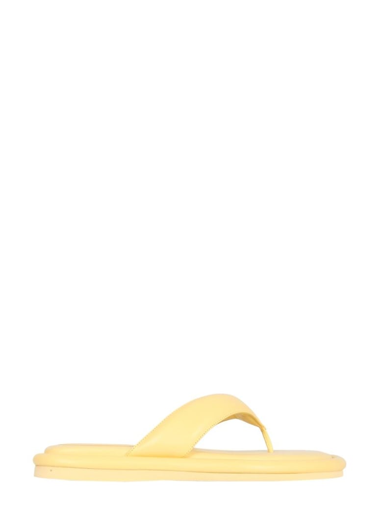 gia 5 puffy flat sandals by Selfnex