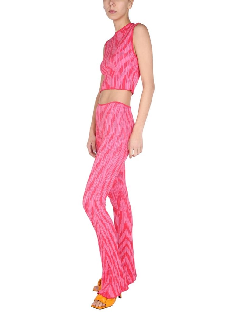 striped pattern pants by Selfnex