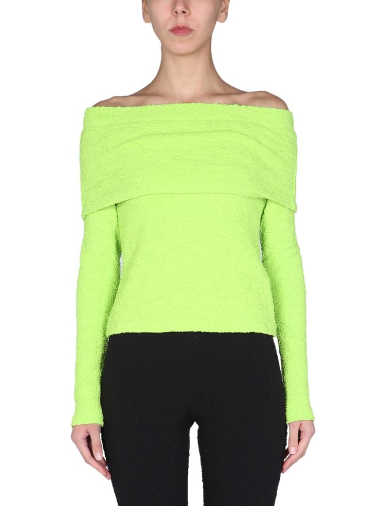boat neck top by Selfnex