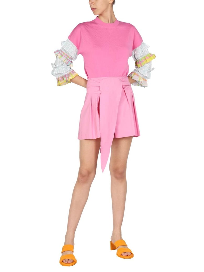 belted waist shorts by Selfnex