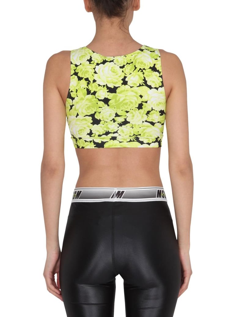 floral print cropped top by Selfnex