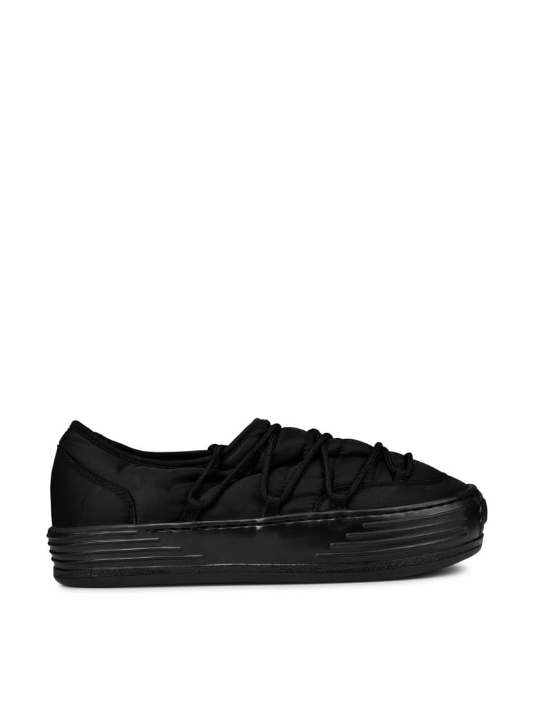 snow puffed logo sneakers by Selfnex