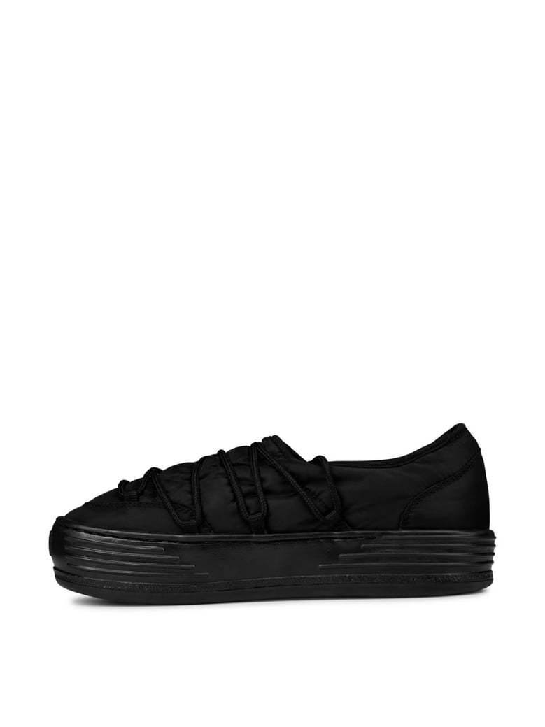 snow puffed logo sneakers by Selfnex