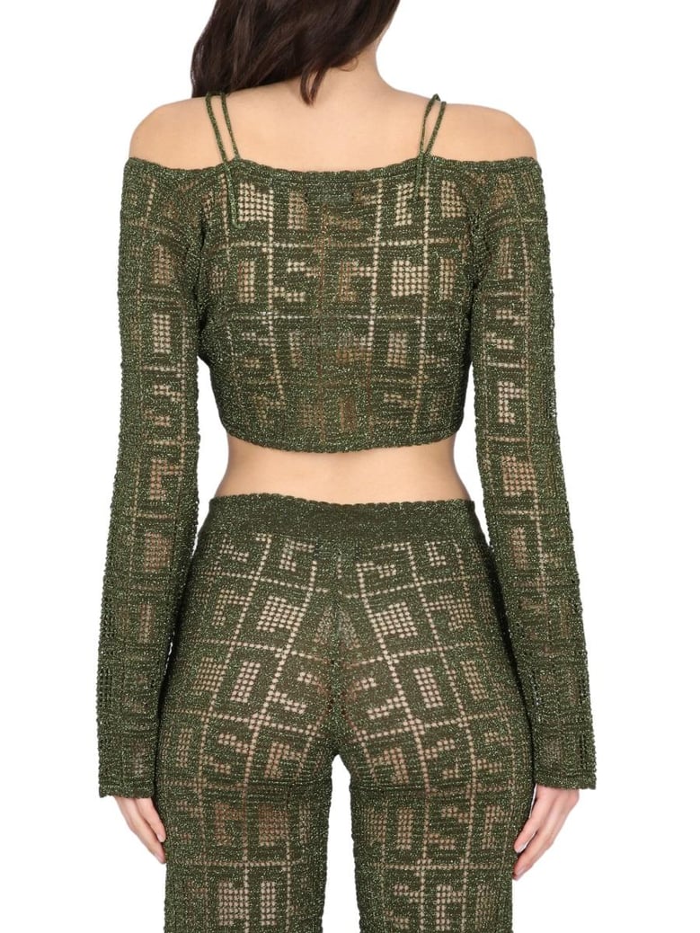monogram macrame top by Selfnex
