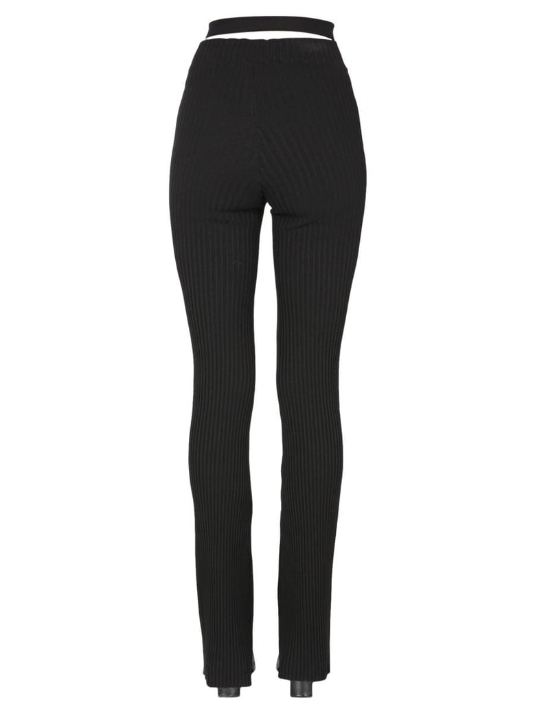 ribbed trousers with cut out belt by Selfnex