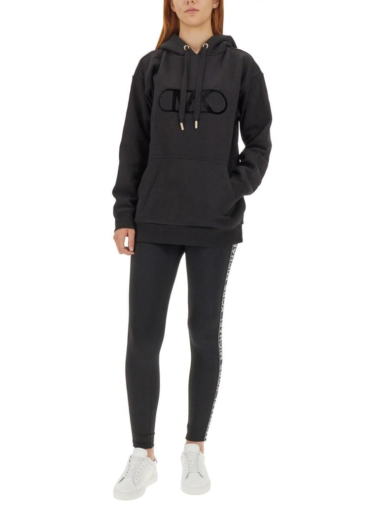 flocked logo sweatshirt by Selfnex