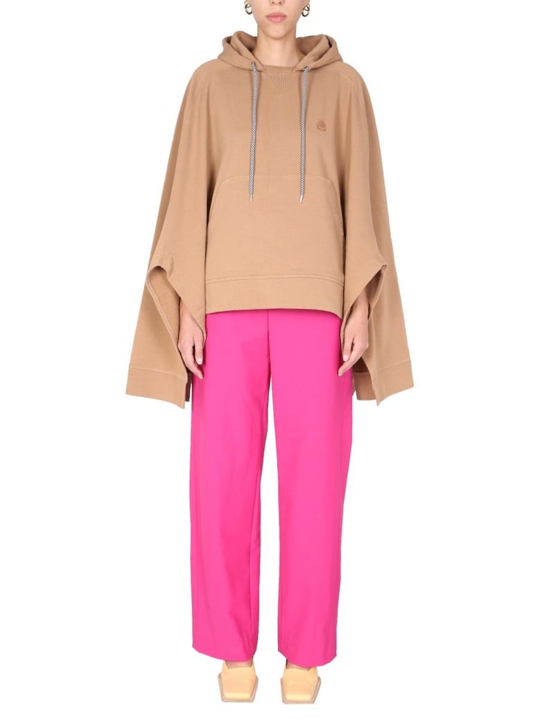 poncho sweatshirt with embroidered logo by Selfnex