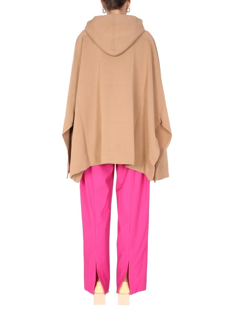 poncho sweatshirt with embroidered logo by Selfnex
