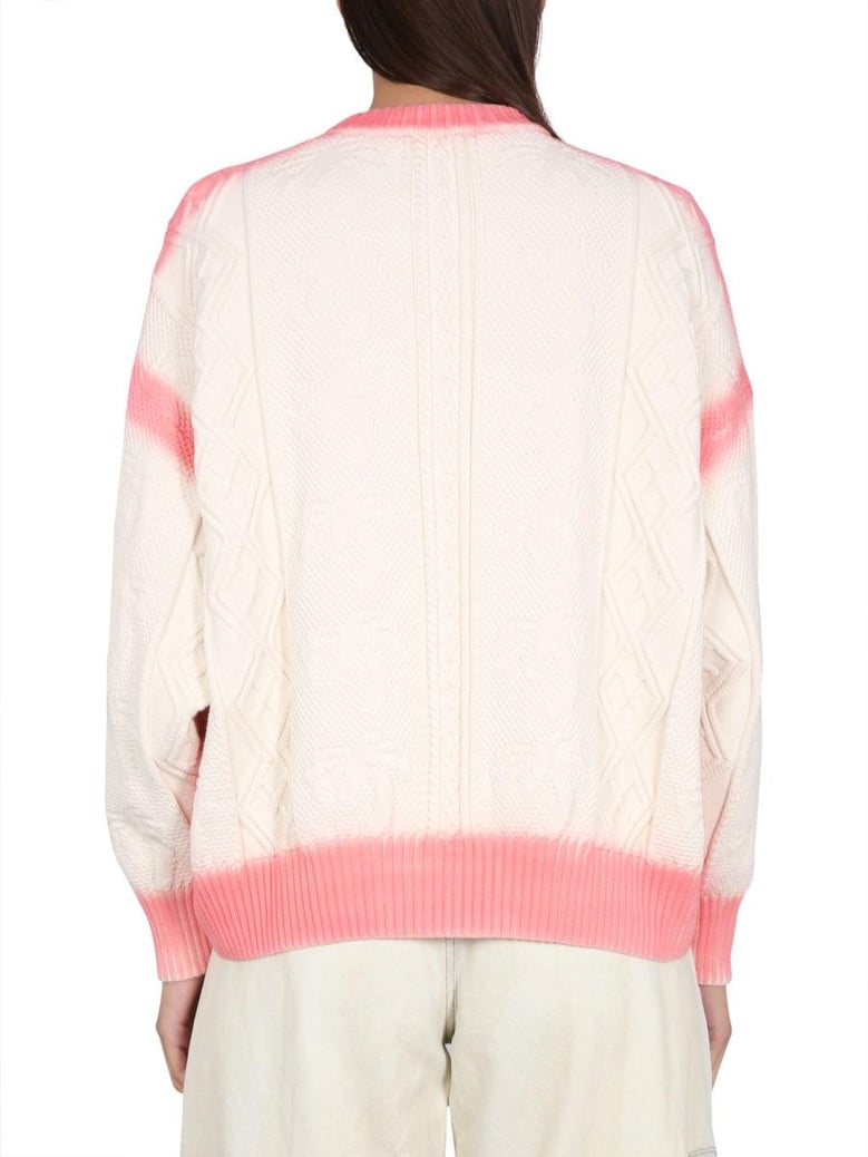 patent leather effect palm sweater by Selfnex