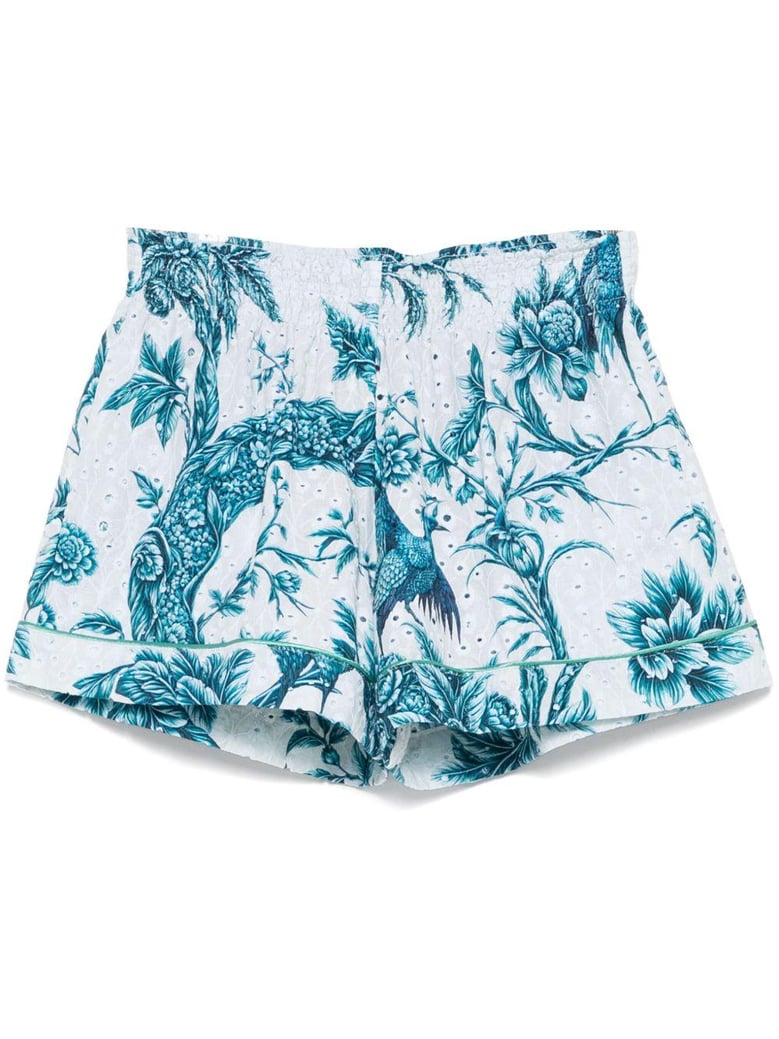 printed cotton shorts by Selfnex