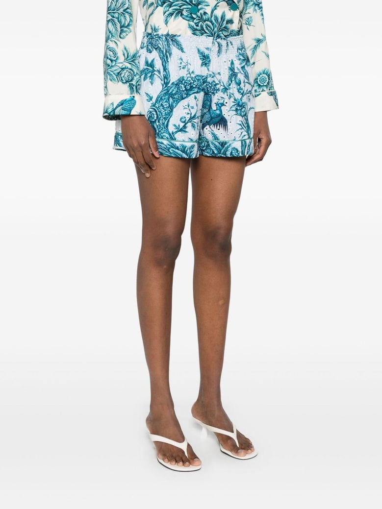 printed cotton shorts by Selfnex