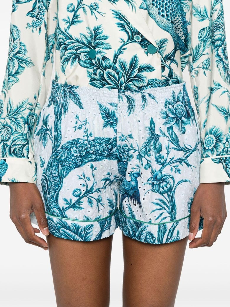 printed cotton shorts by Selfnex