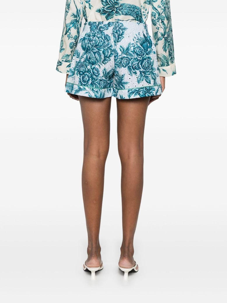 printed cotton shorts by Selfnex
