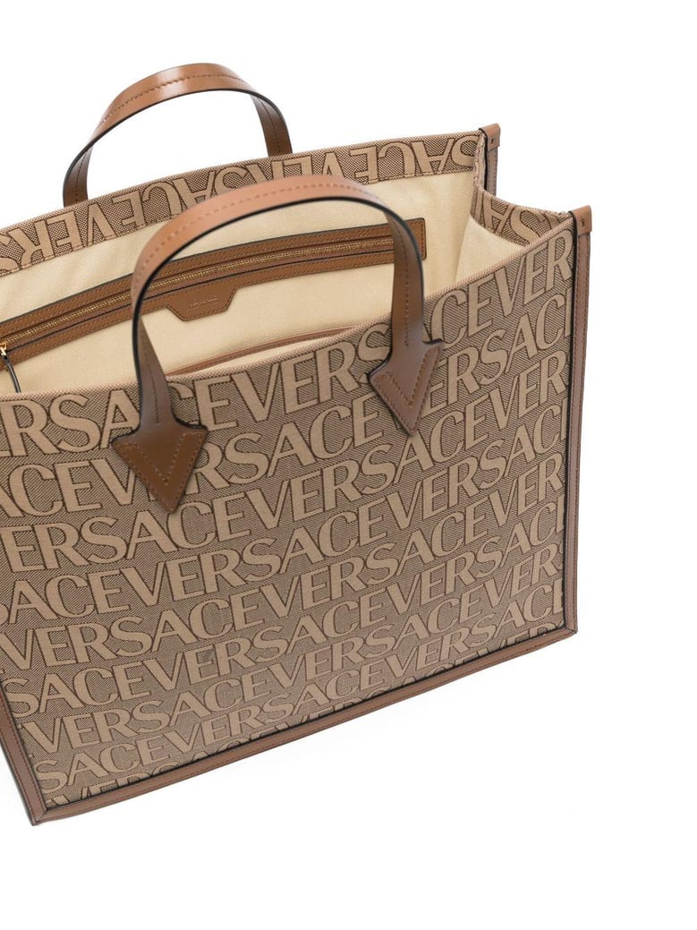 shopper bag with allover logo by Selfnex