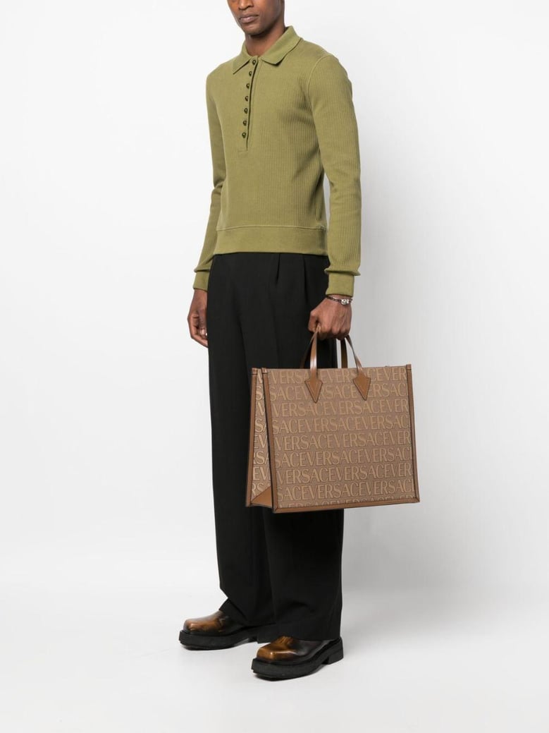 shopper bag with allover logo by Selfnex