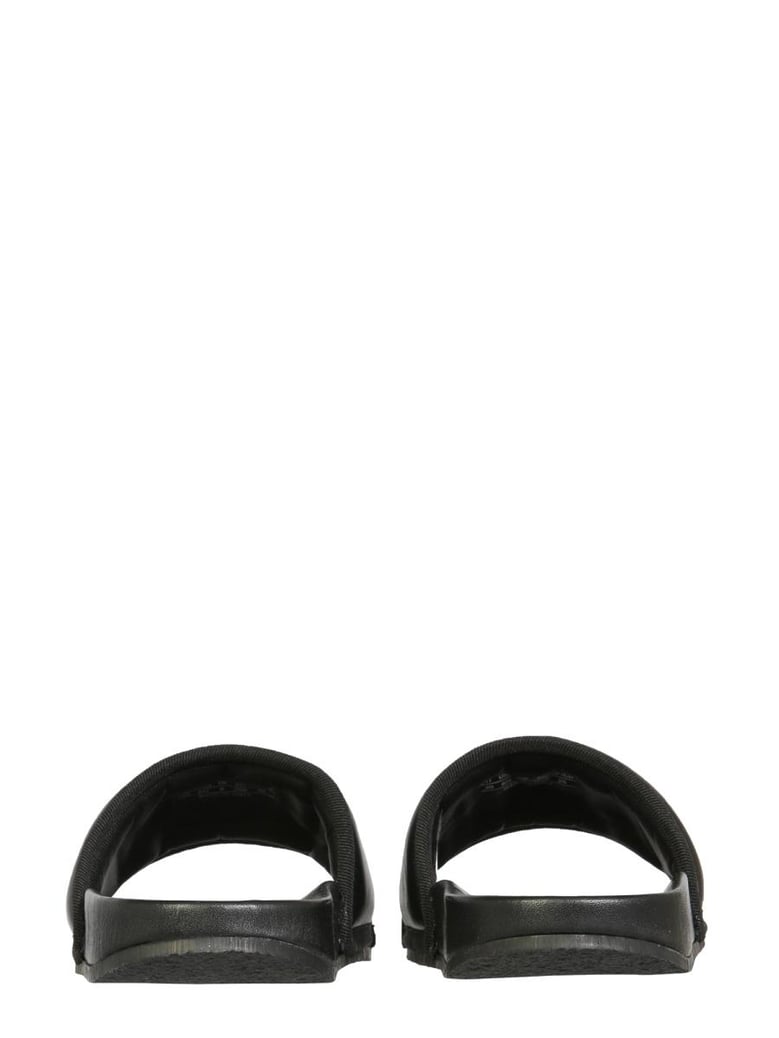 leather slide sandals by Selfnex