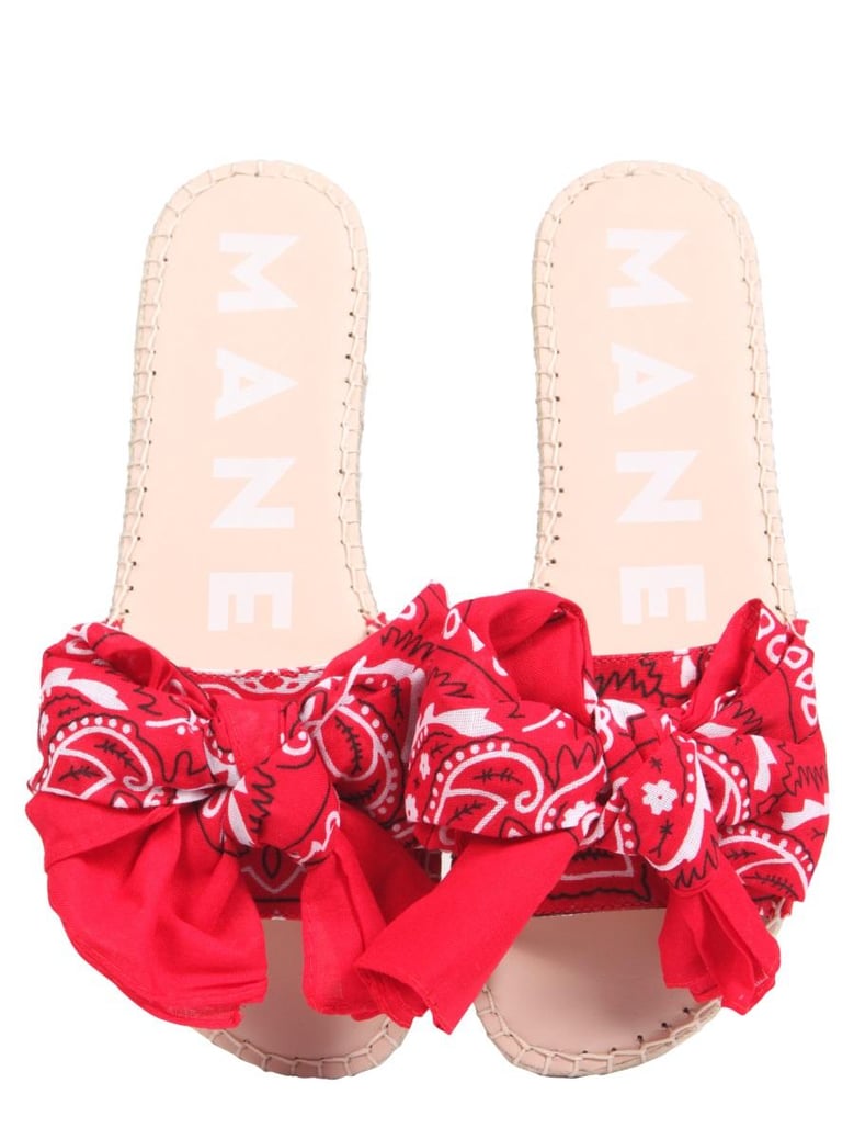 low sandals with bandana bow by Selfnex