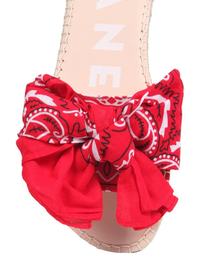 low sandals with bandana bow by Selfnex