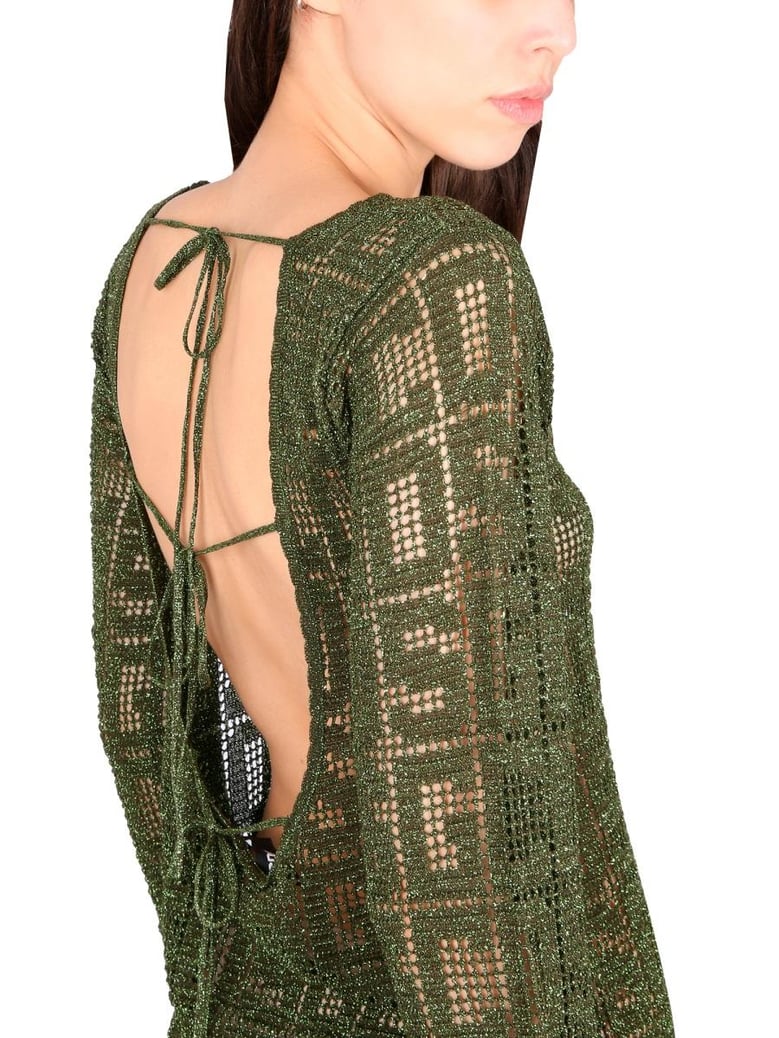 monogram macrame dress by Selfnex