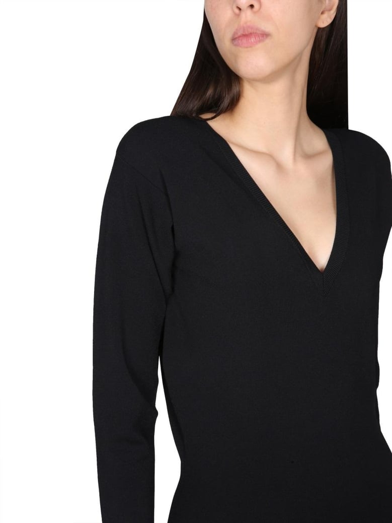 v-neck dress by Selfnex