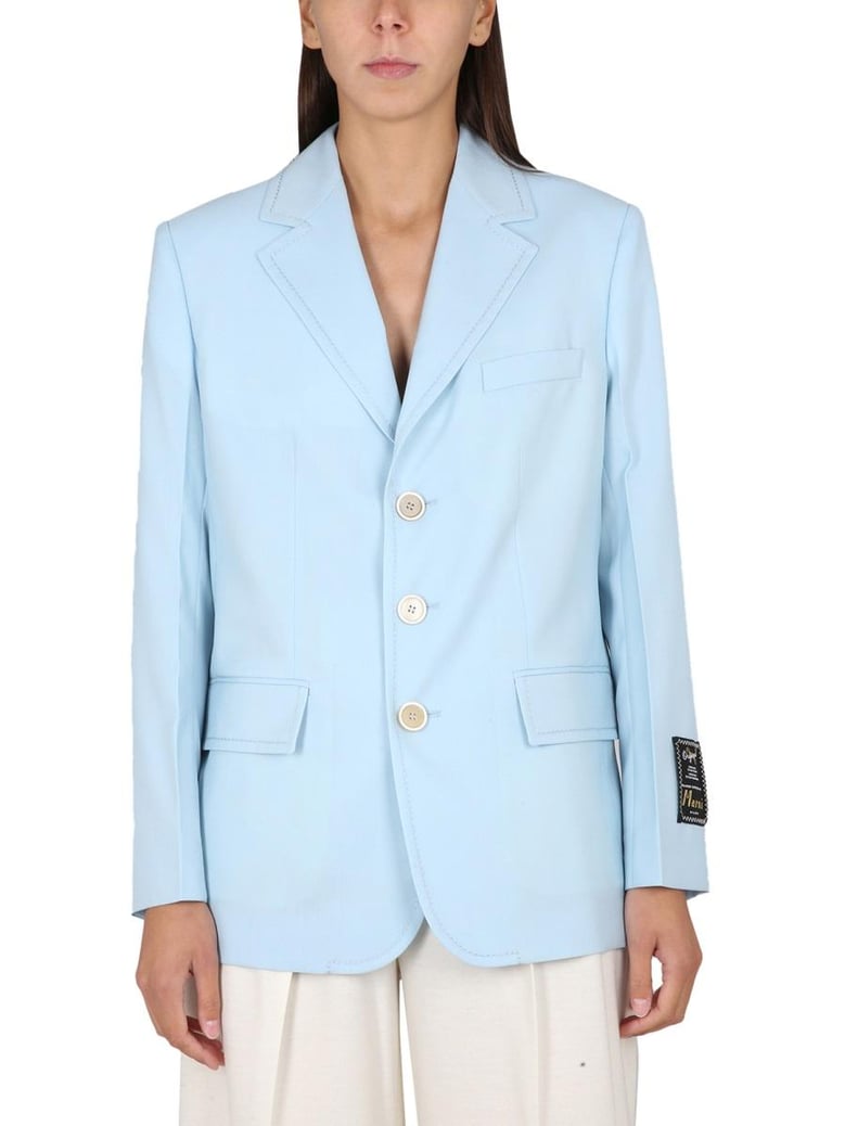 cool wool long blazer by Selfnex