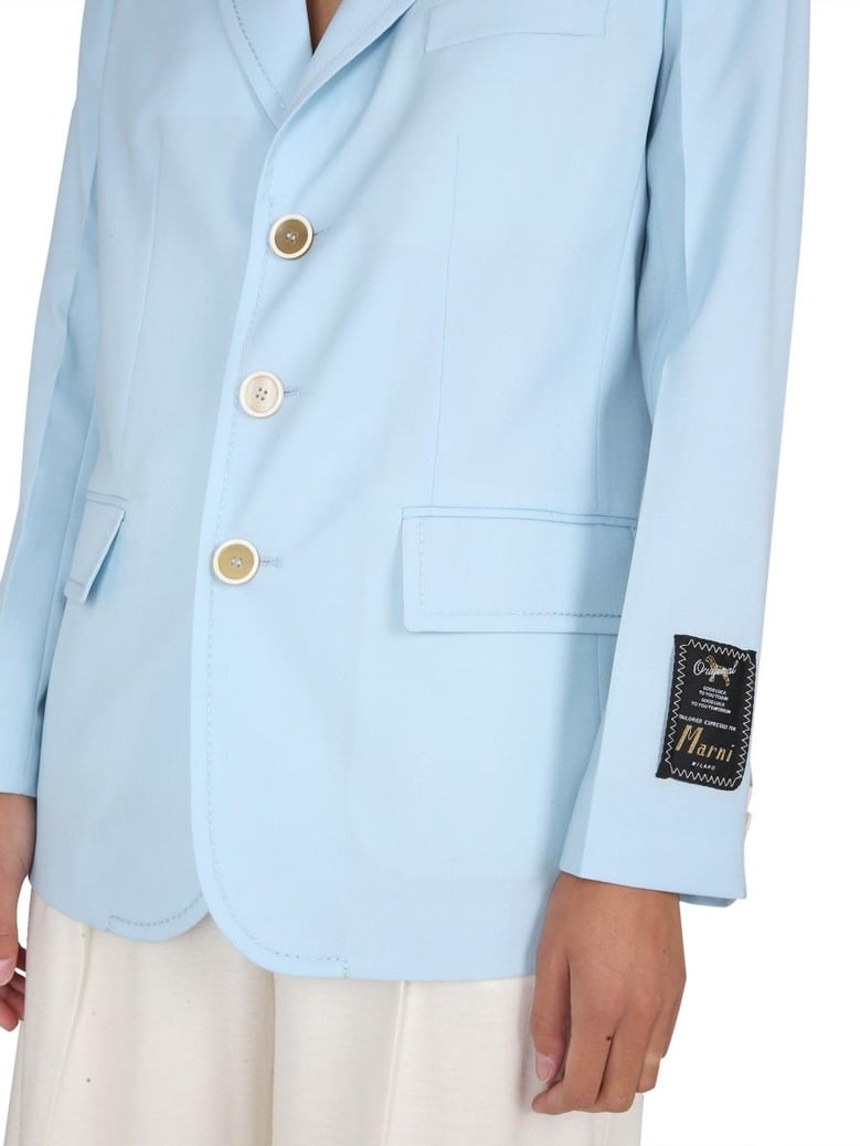 cool wool long blazer by Selfnex