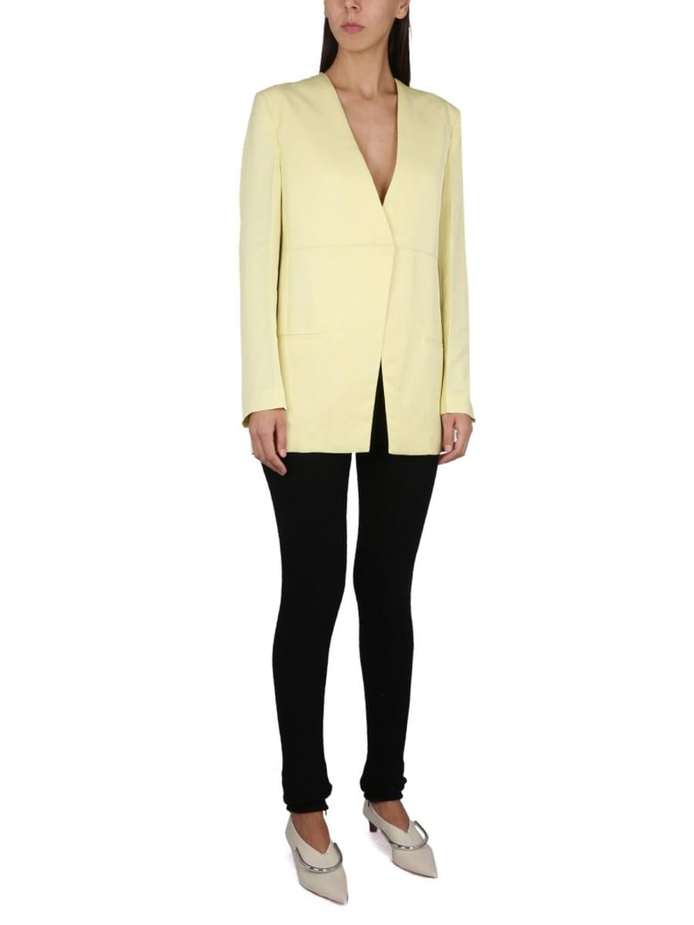 jacket with back slit by Selfnex